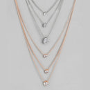 Kord Store Modern Rose Gold and Oxidised Plated Set Of 2 Necklace combo For Girls and Women  - KSJWLRYCOMBO39