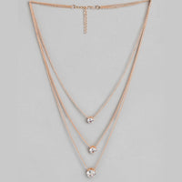 Kord Store Modern Rose Gold and Oxidised Plated Set Of 2 Necklace combo For Girls and Women  - KSJWLRYCOMBO39