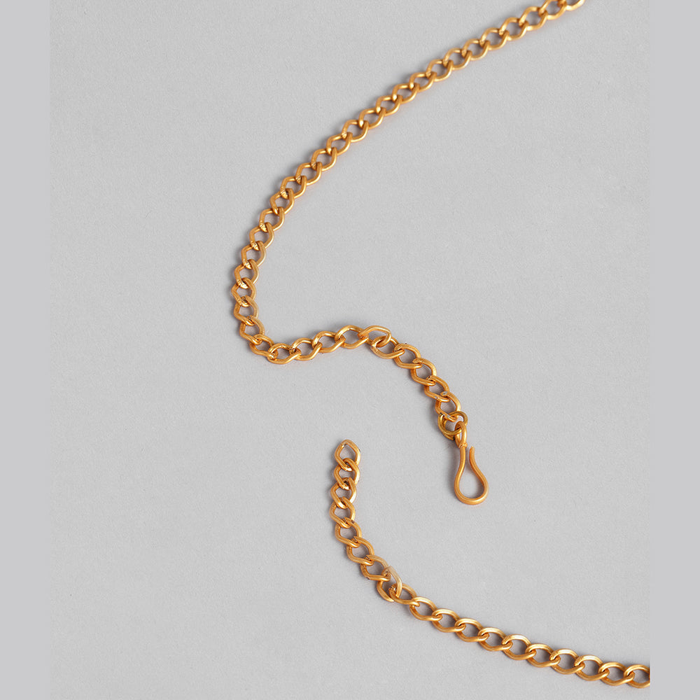 Kord Store South Indian Gold plated Ruby and Pearl Kamarbandh For Girls and Women