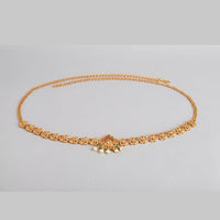 Kord Store Gorgeous Gold plated Ruby and Pearl Kamarbandh For Girls and Women