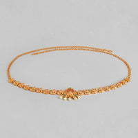 Kord Store Gorgeous Gold plated Ruby and Pearl Kamarbandh For Girls and Women