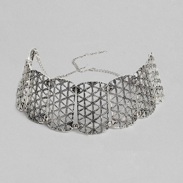 Kord Store Fancy Oxidised Plated Collar Necklace For Girls and Women