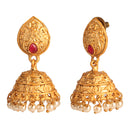 Kord Store Traditional Flower Peacock Ball Chain Gold Plated Matinee Necklace Set For Women  - KSNKE60007