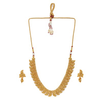 Kord Store Traditional Paisley Design Gold Plated Choker Necklace Set For Women