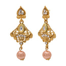 Kord Store Traditional Filigree & Paisley Design Gold Plated Princess Necklace Set For Women  - KSNKE60080