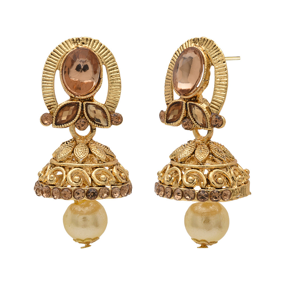 Kord Store Designer Pearls Mala Gold Plated Long Haram Necklace Set For Women  - KSNKE60084