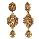 Kord Store Traditional Designer Flower Shape Lct Stone Gold Plated Choker Necklace Set For Women  - KSNKE60113