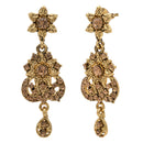 Kord Store Traditional Designer Flower Shape Lct Stone Gold Plated Choker Necklace Set For Women  - KSNKE60115