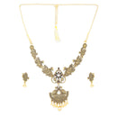 Kord Store Rajwadi Matt Finish Peacock Design Necklace Set For Women  - KSNKE60165