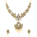 Kord Store Rajwadi Matt Finish Peacock Design Necklace Set For Women  - KSNKE60165
