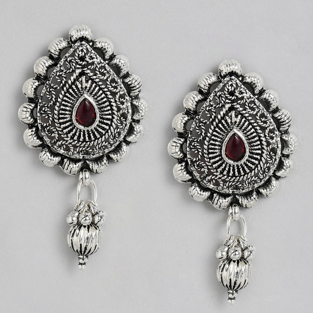 Kord Store Delightful Oxidies Plated Heart Shape Choker Necklace set For Girls and Women  - KSNKE60224