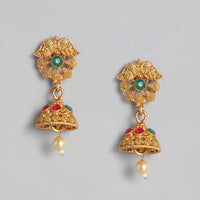 Kord Store Traditional Gold plated Ruby Necklace Set For Girls and Women