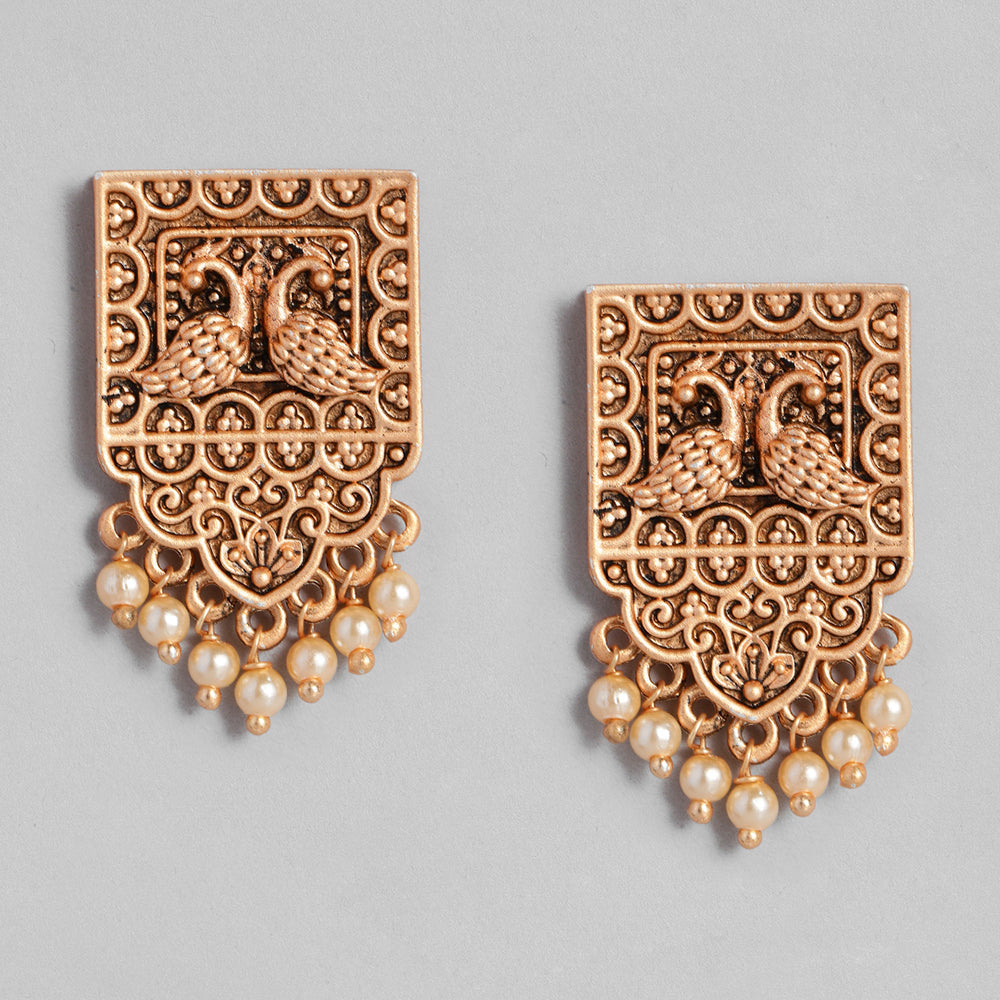 Kord Store Stylist Rose Gold Platted Beads Necklace Set For Girls and Women