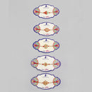 Kord Store Om/Ganeshji/Shree/Bro' Design Mint Green/Ruby Mina Multi Stone Rakhi Set Of 5 For Brother