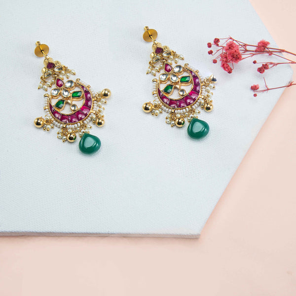 Nipura Kundan Chandratara Dangler Earrings