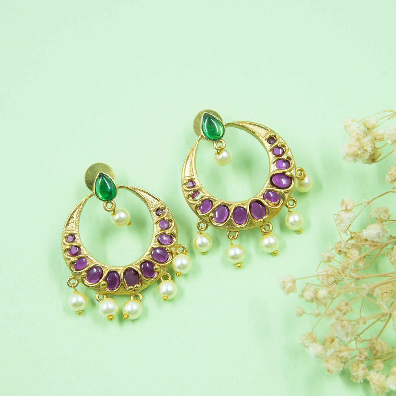 Nipura Kundan Kalapi Dangler Earrings