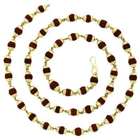 Martina Jewels Pack Of 6 raditional Gold Plated Rudraksha Mala for Men