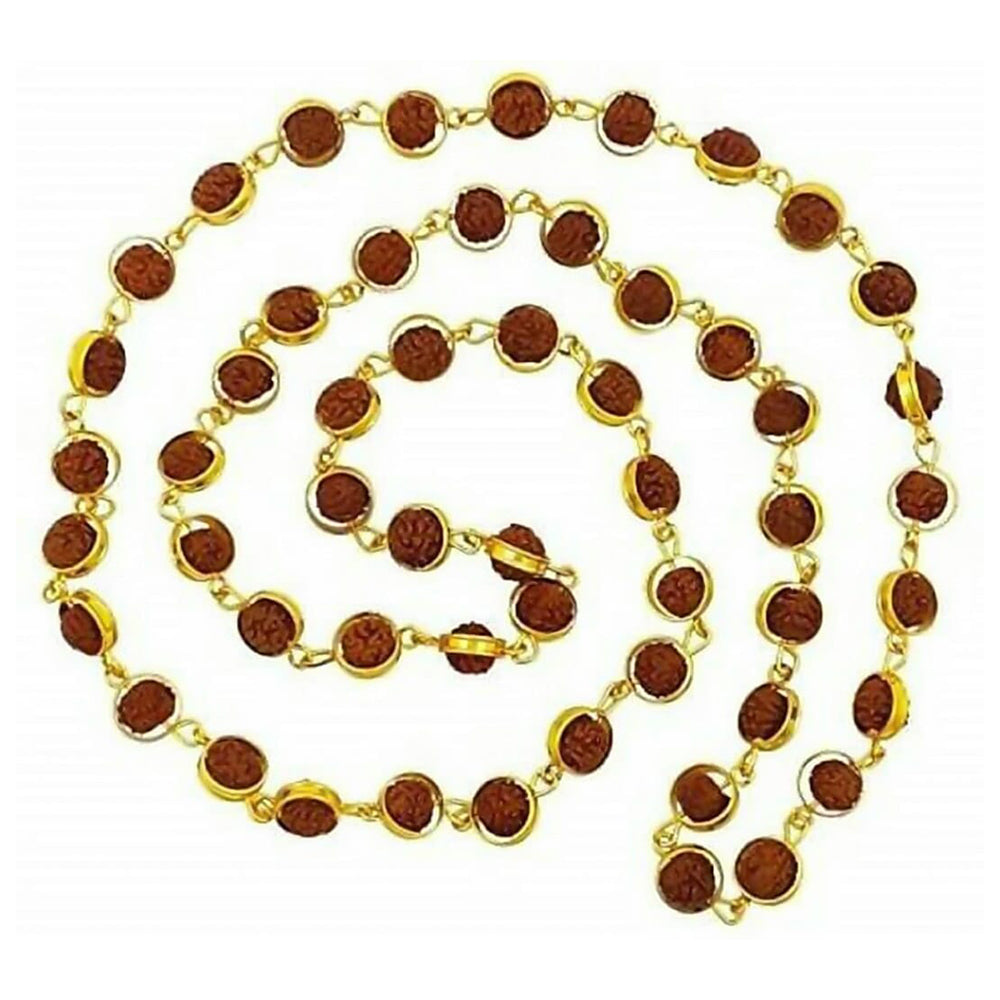 Martina Jewels Pack Of 6 Traditional Gold Plated Rudraksha Mala for Men