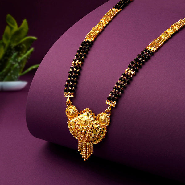 Shrishti Fashion Modern Traditional Gold Plated Mangalsutra For Women