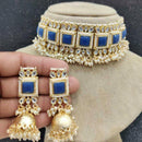 Metro Bangles Gold Plated Kundan & Crystal tone Necklace Set