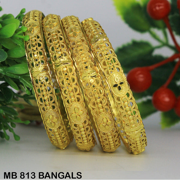 Mahavir Forming Gold Plated Bangle Set - MB 813 BANGALS