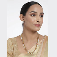 Etnico 18K Gold Plated Traditional South Indian Stylish Multicolour Stone Work Long Necklace With Earrings For Women & Girls (MC041W)