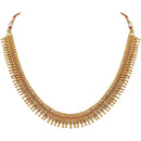 Etnico 18K Gold Plated Traditional South Indian Stylish Golden Necklace With Earrings For Women & Girls (Short Necklace)