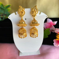 Mahavir Gold Plated Jhumkis Earrings