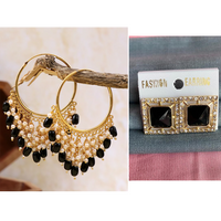 Mahavir Gold Plated Stud & Dangler Earrings Combo