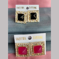 Mahavir Gold Plated Stud Earrings Combo