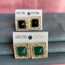 Mahavir Gold Plated Stud Earrings Combo