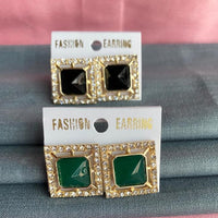 Mahavir Gold Plated Stud Earrings Combo