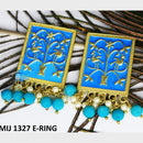 Mahavir Gold Plated Meenakari And Beads Designer Dangler Earrings