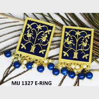 Mahavir Gold Plated Meenakari And Beads Designer Dangler Earrings