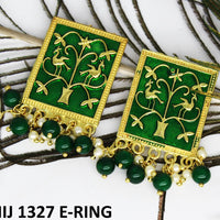 Mahavir Gold Plated Meenakari And Beads Designer Dangler Earrings