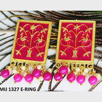 Mahavir Gold Plated Meenakari And Beads Designer Dangler Earrings
