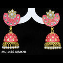 Mahavir Gold Plated Meenakari And Kundan Designer Jhumki Earrings