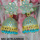 Mahavir Gold Plated Meenakari And Kundan Designer Jhumki Earrings
