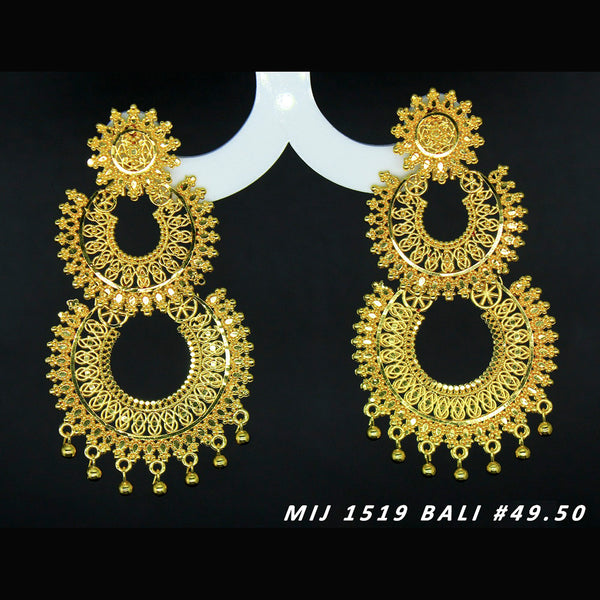 Mahavir Forming Gold Plated Dangler Earrings