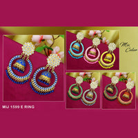 Mahavir Gold Plated Meenakari Jhumki Earrings