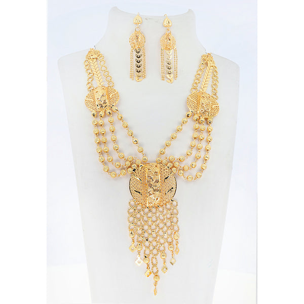 Mahavir Gold Plated Necklace Set