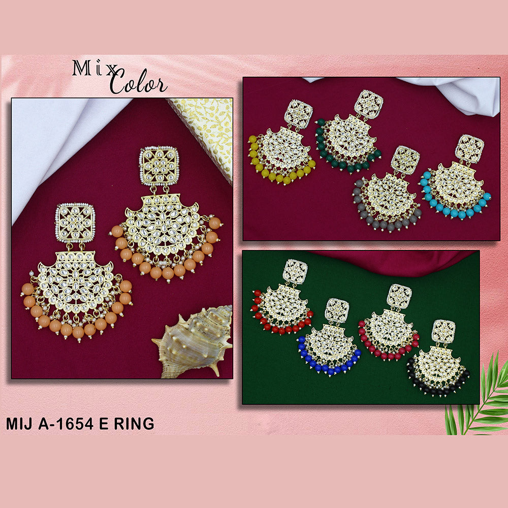 Mahavir Gold Plated Dangler Earrings