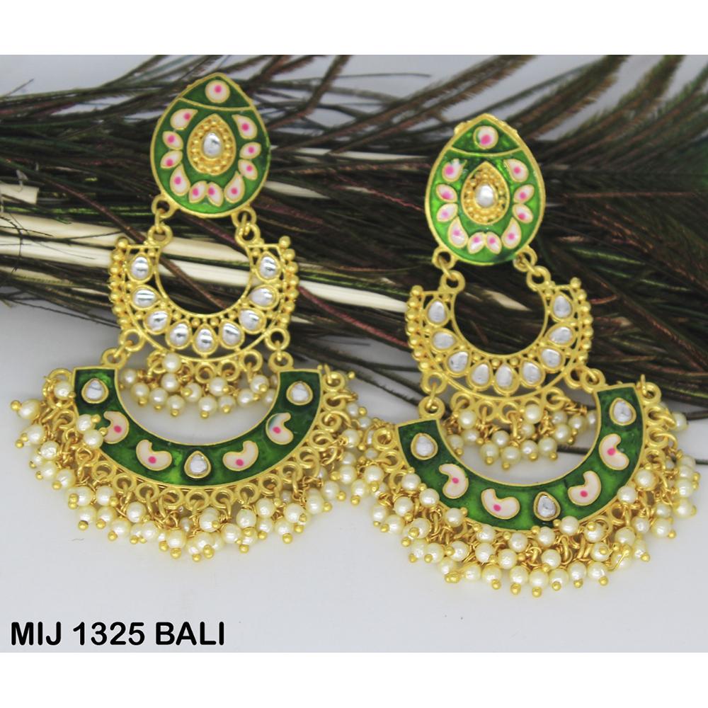 Mahavir Gold Plated Designer Dangler Earrings - MIJ 1325 BALI