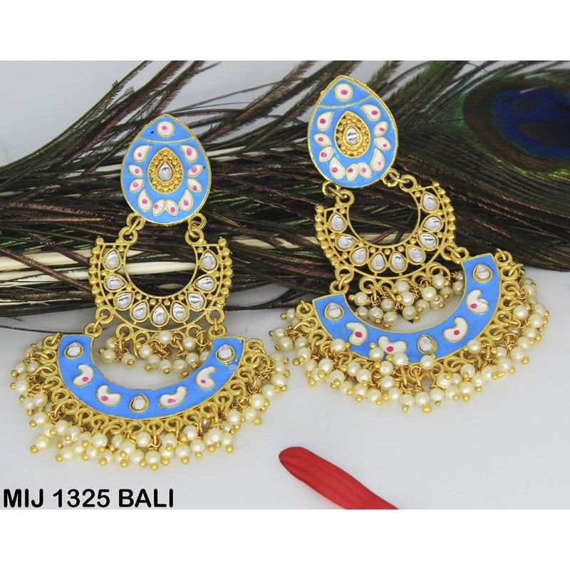 Mahavir Gold Plated Designer Dangler Earrings - MIJ 1325 BALI