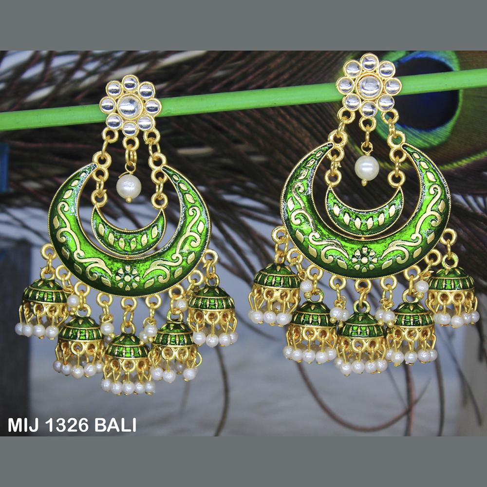 Mahavir Gold Plated Designer Dangler Earrings - MIJ 1326 BALI
