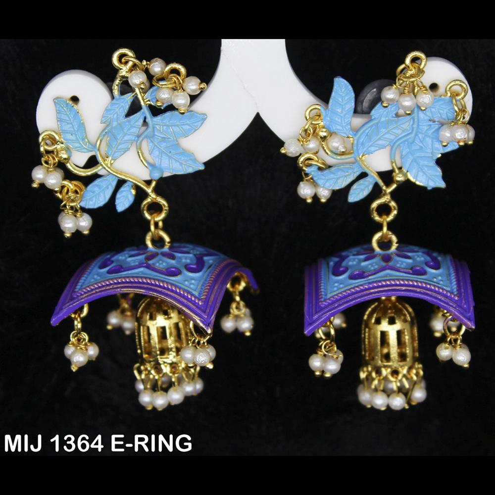 Mahavir Gold Plated Designer Dangler Earrings - MIJ 1364 E-RING