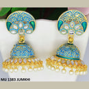Mahavir Gold Plated Meenakari And Kundan Designer Jhumki Earrings - MIJ 1383 Jumkhi