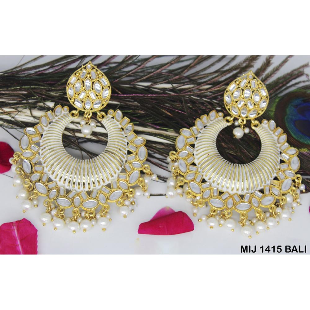 Mahavir Gold Plated Designer Dangler Earrings - MIJ 1415 BALI