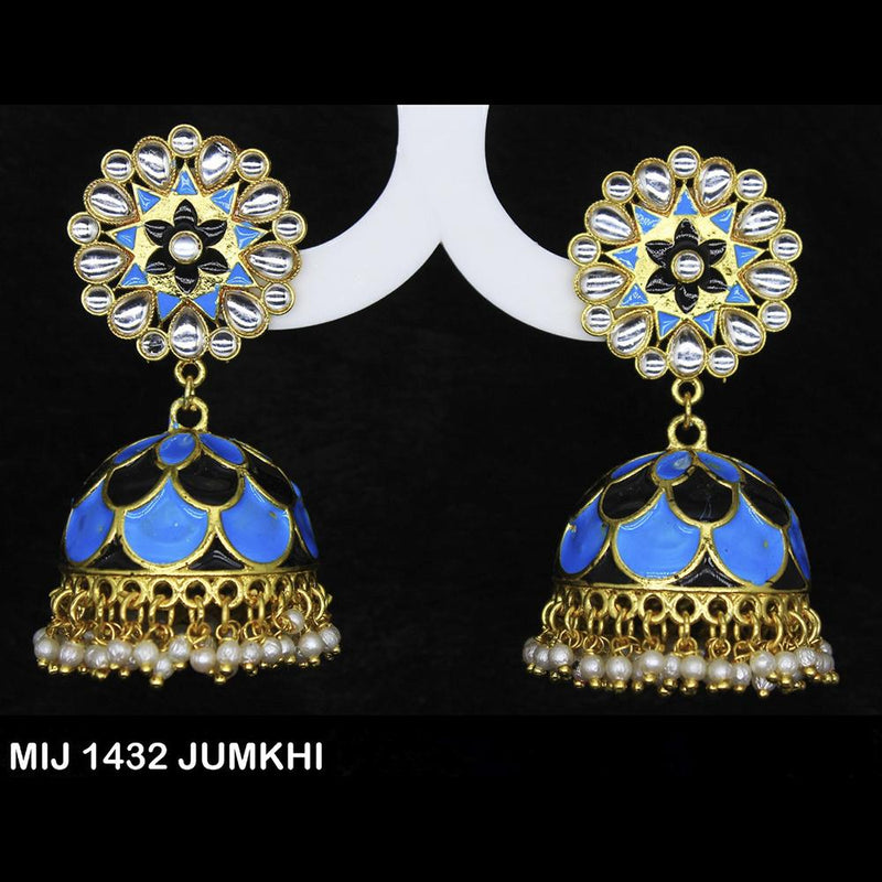 Mahavir Gold Plated Designer Jhumki Earrings - MIJ 1432 JUMKHI