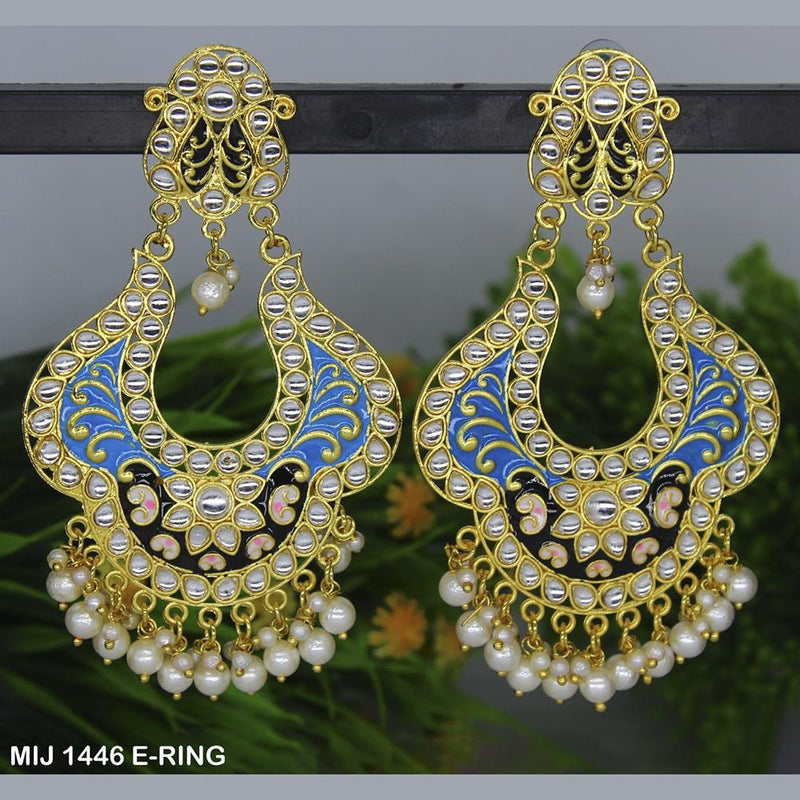 Mahavir Gold Plated Designer Dangler Earrings - MIJ 1446 E-RING
